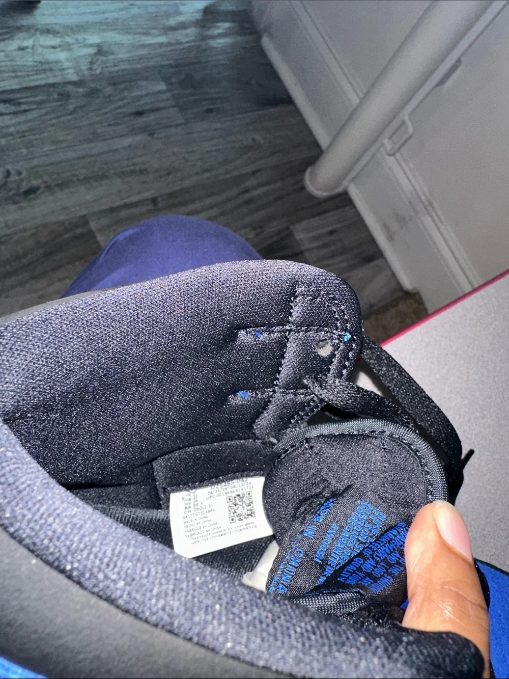 Jordan High-Top Sneakers — Black & Blue